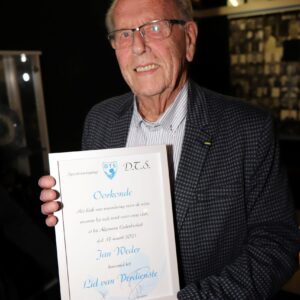 Jan Weder 80 jaar lid van DTS en “Lid van verdienste” geworden